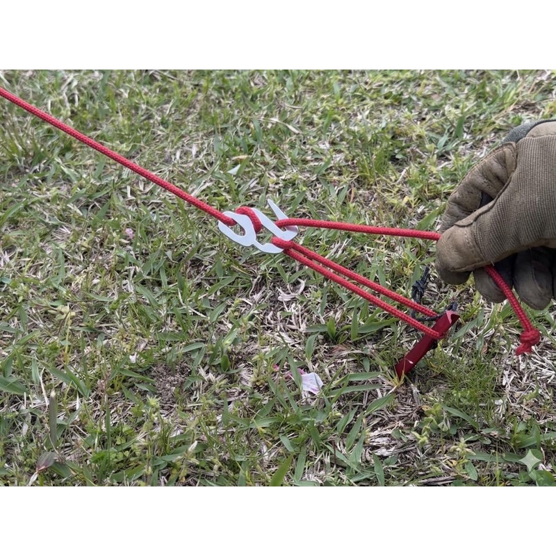 Provare QT Rope tensioner ロープテンショナー シルバー 自在金具 多機能ガイラインアジャスター テント ランナー