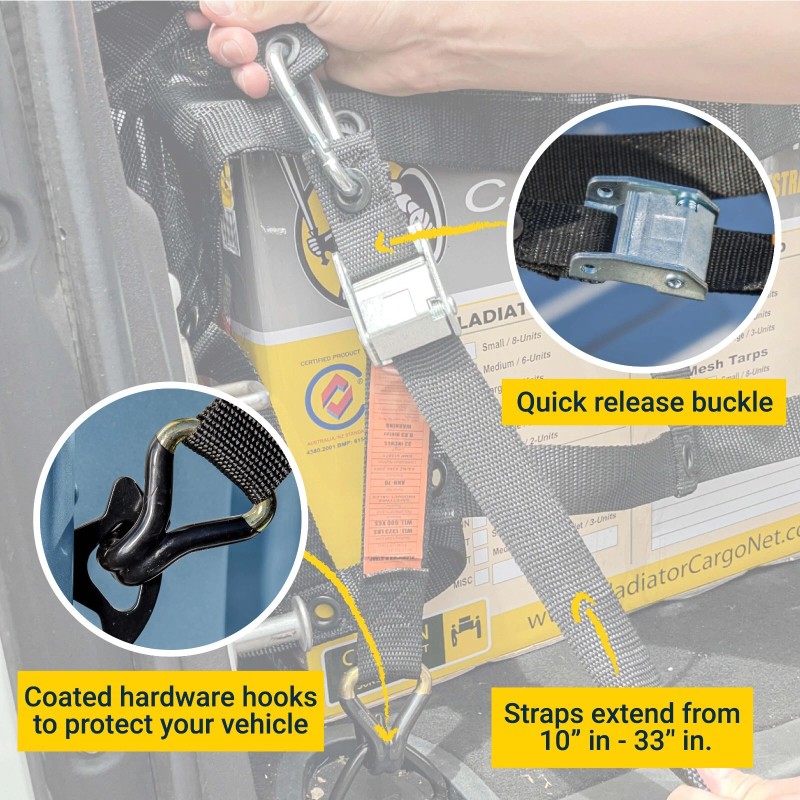 Gladiator Cargo Net-Heavy Duty Cargo Net -(GRN-100) | 4.75' x