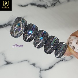 Starlight handmade nail tips - Short Almond / 별빛 수제네일팁 - 숏아몬드