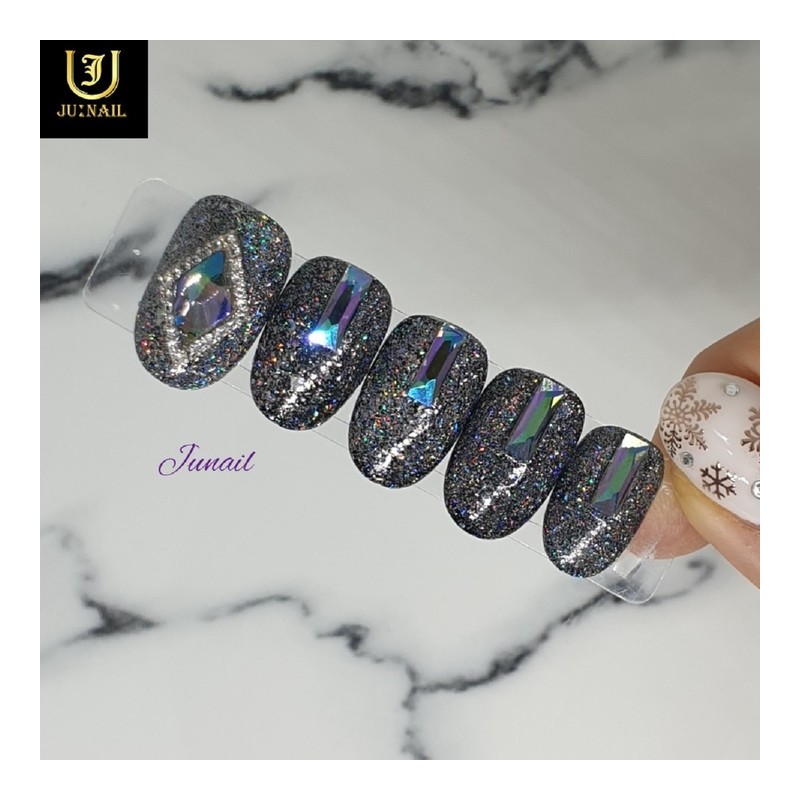Starlight handmade nail tips - Short Almond / 별빛 수제네일팁