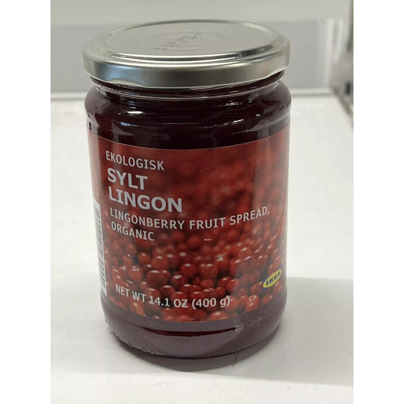 IKEA LINGONBERRY SPREAD SYLT LINGON 14.1 ozFRUIT ORGANIC! Delicious,Holi