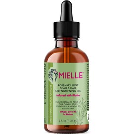 Mielle Natural Organics Rosemary Mint Scalp & Hair Strengthening Oil - 2 fl oz (Pack of 1) Sealed Packaging - Huile Fortifiante Pour Le - Chir Chevelu Et Les - Cheveux A La Menthe Et - Au Romarin