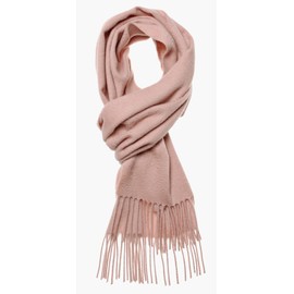Bovari Women's Cashmere Scarf, 100% Cashmere, Premium Quality, 180 x 31 cm, Many Colours (Edel Kuschelweich) - Pink (Nude), size: m