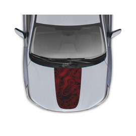 ANYStickerYouWant 2 Tone Topographic Blackout Hood Vinyl Decal Fits Subaru Forester 2019-2024