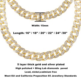 HH Bling Empire Iced Out Crown Bail A to Z Initial Letter Pendants Gold Rope Chain 20 Inch (Crown J & Rope)