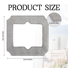 lasuroa 12pcs W-CC02-0012 Mop Pad Replacement for ECOVACS Winbot Mini Robot Vacuum Cleaner, Washable Microfiber Cleaning Cloth Vacuum Cleaner Mop Pads