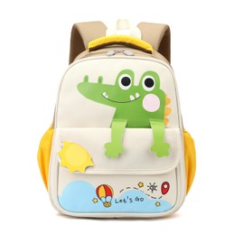 ZHANAO Toddler Backpack for Boys,Dinosaur Backpack for Kids Kindergarten Preschool Bookbag Toddler Boys&Girl School Bags,Khaki