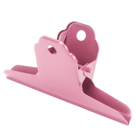 HERCHR Large Bull Paper Clips, Pack of 2, Bull Clips, Long Bulldog Clips, Thickened Metal Binder Paper Clip Clips for Office, Kitchen, Drawing Board (Pink)