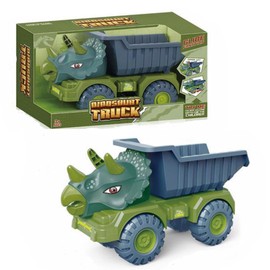 COOLSTUFFX Dinosaur Dump Truck Tipper for Toddler Boys Girls Birthday Party Gift (Dump Truck - Triceratops Head)