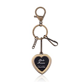 Pliwcas Heart Photo Frame Keychain Keyring Picture Frame Key Chain for Bride Groom Photo Key Chains Picture Locket Keychain Wedding Memorial Gifts for Couple Husband Wife