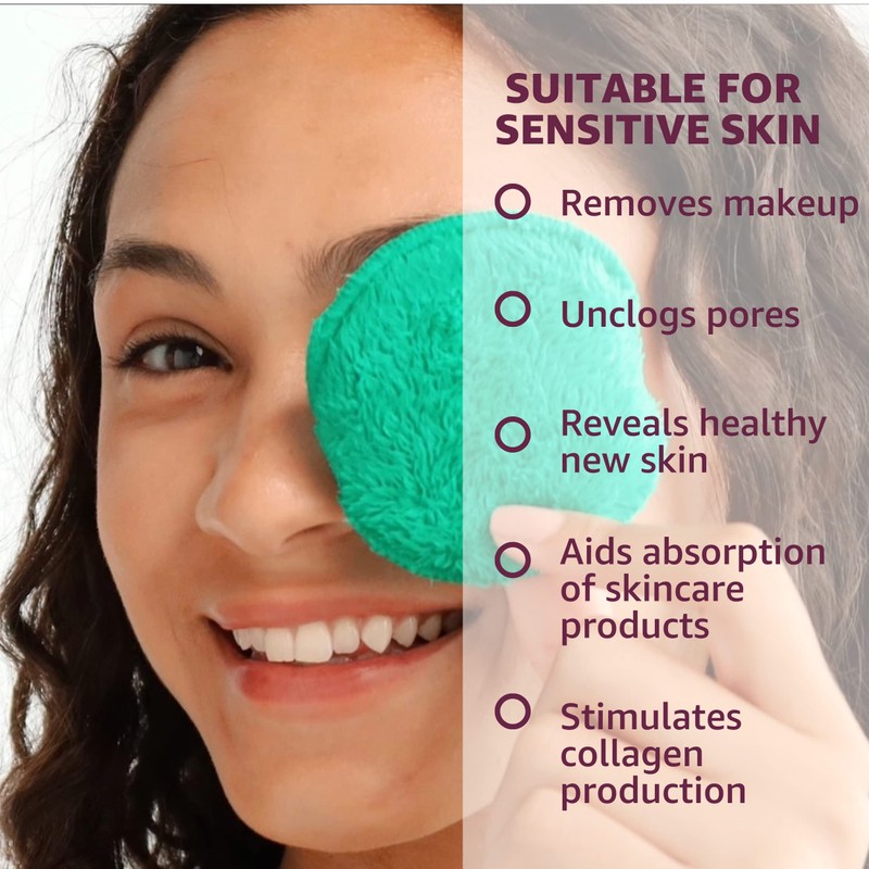 Cleanlogic Bath & Body Dual-Texture Facial Buffers for Sensitive Skin,