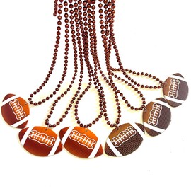 GZYSSL 12 Pcs Football Party Beads Necklaces Sports Event Football Beads Necklaces Party Supplies