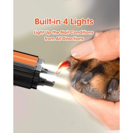 Super Powerful Dog Nail Trimmers and Dog Nail Clippers Combo, Ultra Quiet, 3 Speeds, 4 Bright Lights, with Travel Lock, for Small, Meddium and Large Dogs, Cats and Small Animals
