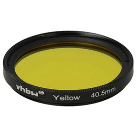 vhbw Universal Colour Filter Yellow for Camera Lenses with 40.5 mm Filter Thread Yellow Filter