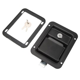 KIMISS Tool Box Handle Latch for RVs Trucks Trailers Campers with 2 Keys Flush Mount Steel Construction Heavy Duty Trailer Door Lock Tool Box Door Lock