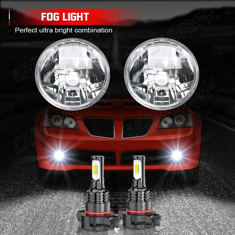 CHUSYYRAY 2x Round LED Fog Lights For 2007-2014 Chevy Tahoe