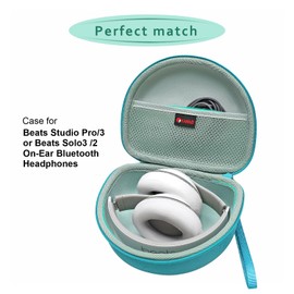 XANAD Hard case for Beats Solo 4/3 / 2 or Beat Studio Pro/Studio 3 and for TOZO HT2 On-Ear Bluetooth Headphones(Outer Mint Green+Inner Mint Green)