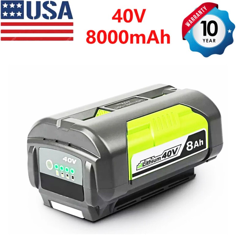 for Ryobi 2 Pack 8.0Ah for Ryobi 40V OP4050 OP4060