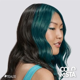 L'Oreal Paris Colorista Tinte de cabello semipermanente para morenas, verde azulado