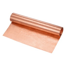 M METERXITY Copper Sheet Roll, 2000 x 200 x 0.02mm/ 6.56ft x 7.9" x 0.001" Metal Foil Sheet Roll, Pure Copper Strip for House Repair/DIY Projects/Electrical/Crafts/Roofing Flashing