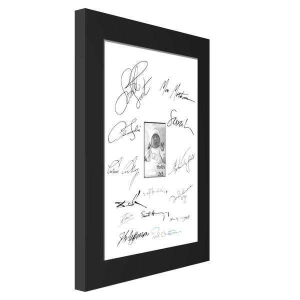 CreativePF [8x10-16x20bk-w] Signature Frame - Photo Frame with White Mat