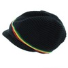 Milani Rasta Ribbed and Slouchy Beanie Visor Cap Woven Hat