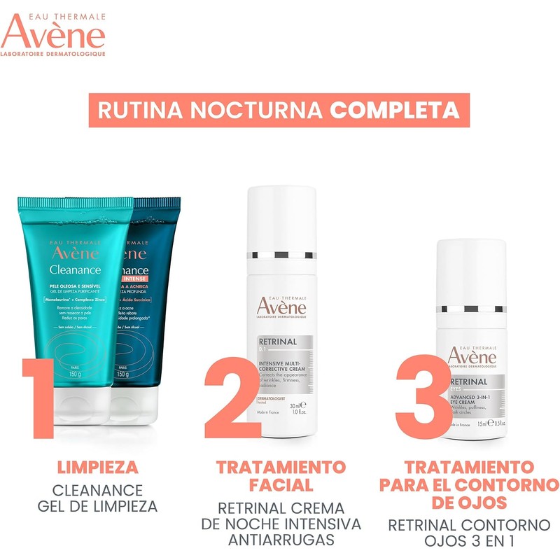 Avene Retrinal Crema Contorno de Ojos 3 en 1 Reduce