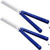 2 peines de mariposa de acero inoxidable plegables para entrenamiento