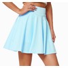Sinono Minifalda plisada básica elástica sólida acampanada casual, Azul (Sky