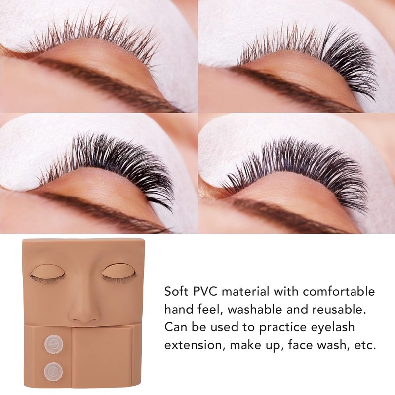 Lash Mannequin Head, 3 in 1 Eyelash Extension Mannequin Head