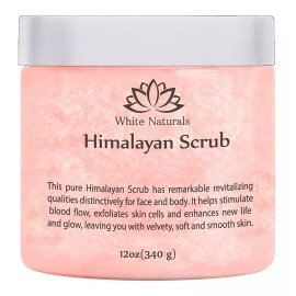 White Naturals Pura Sal Rosa Del Himalaya Exfoliante Corporal Lavar Con Exf