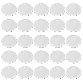 PATIKIL 12mm Steel Disc, 100pcs Round Metal Stamping Blanks Tags Circle Metal Plate DIY for Laser Engraving Stamping Magnetic Mount Jewelry Making, Silvery