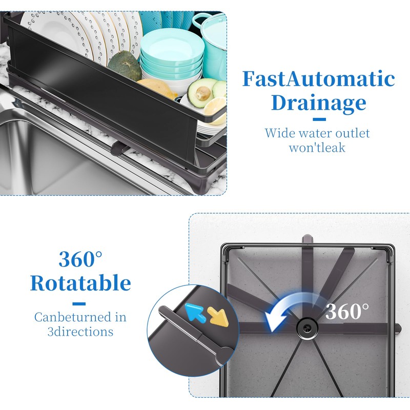Simple Trending Dish Rack, Steel Dish Drying Rack for Kitchen