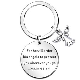 SMARGO Bible Verse Keyring Gifts Religious Faith Gifts for Women Men Christian Scripture Thanksgiving Christmas Birthday Easter Prayer Keychain Present