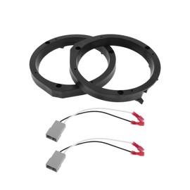 HEROFFIX 2 Set Audio Coaxial Speaker Speaker Spacer Ring Tweeter Speaker Spacer Adaptor for Honda CRZ 11-16 Front Rear Front Rear Speaker Subwoofer Mounting Spacer Bracket Ring Black ABS