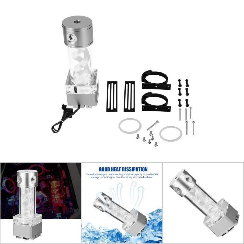 Computer Cylinder Water Cooling Double Helix T Virus Water Pump