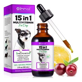 Multivitaminico 15 En 1 Perro Suplemento 100% Natural 60ml