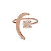 Pura Vida Rose Gold-Plated Crescent Moon Ring w/White Crystal -