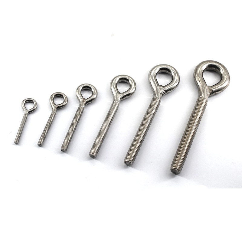 2Pcs Stainless Steel M16 Eye Bolt Long Shank Threaded Rod