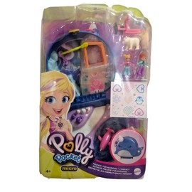 Mattel Polly Pocket Freezin' Fun Narwhal Compact with Fun Reveals Micro Mattel New