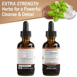 ParaGuard Cleanse Liquid Organic Detox - Organic Intestinal Guard Formula Supplement for Humans with Black Walnut Wormwood Clove & Oregano Tincture - Natural Herbal Intestine Body Gut Cleanser 2 oz