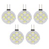 5Pcs LED Light Bulb 9 Beads 6000K White Light 180°