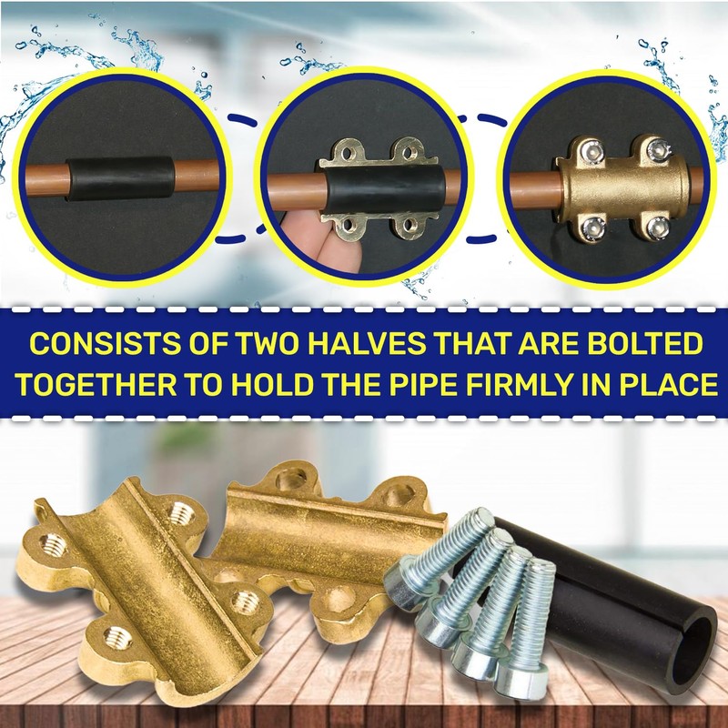 Plug Clamp for Copper Pipe Diameter 22 mm Made of