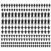 Baceyong 190Pcs/Set Universal Fender Trim Panel Clips Set, Car Body