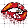 Handmade Sublimation Print Lips Chiefs Football Ready to Press Heat