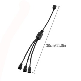 OPSFALCON ARGB Splitter Cable, 11.8 Inches, 1 to 3, 5V 3 Pin, Addressable RGB, Compatible with ASUS, MSI, GIGABYTE and ASROCK Motherboards
