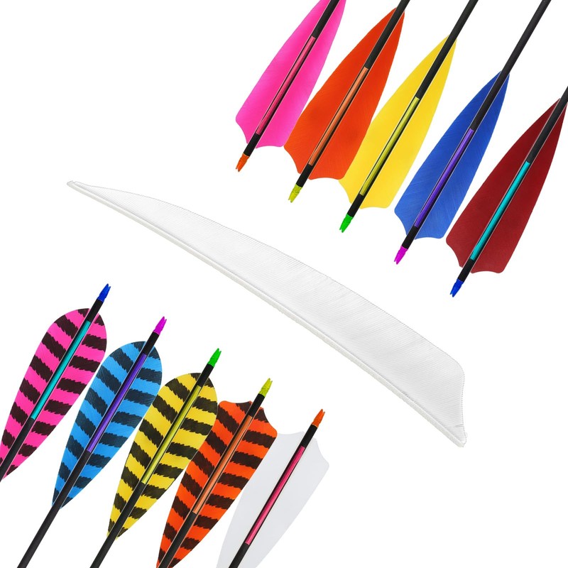 sourcing map Arrow Vanes Arrow Fletching 5" Shield Shape Turkey