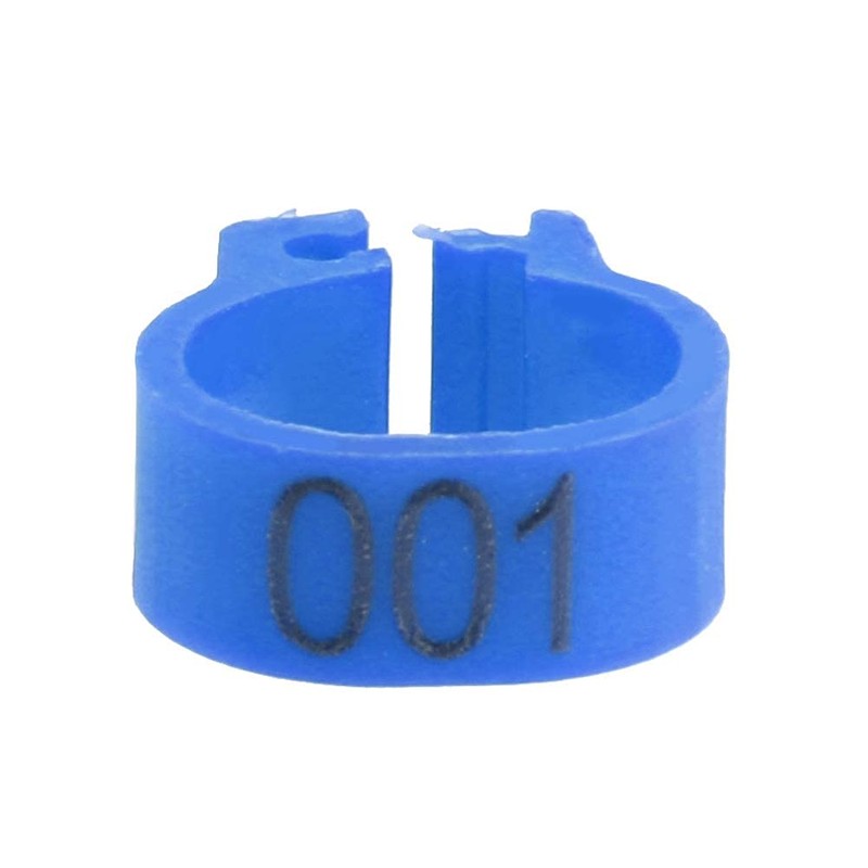 Tnfeeon 100PCS/Bag 8MM Plastic Pigeon Bands Rings, 001-100 Numbered Plastic