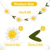 Easy Joy 6.6ft Daisy Paper Flower Party Decorations Banner Artificial