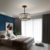 Rpzloila 3-Light Crystal Ceiling Light Fixture, Modern Semi Flush Mount